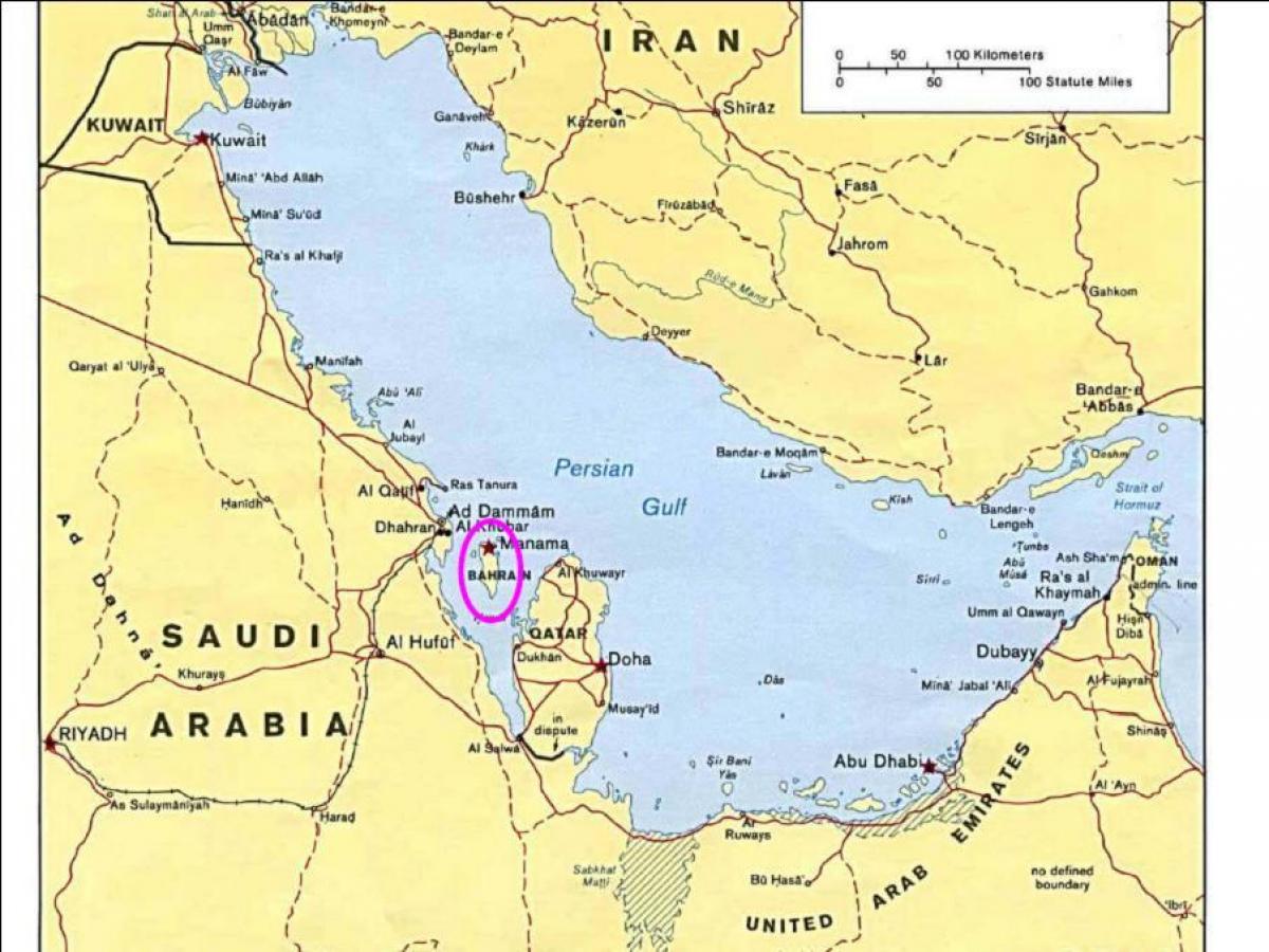 peta pulau Bahrain 