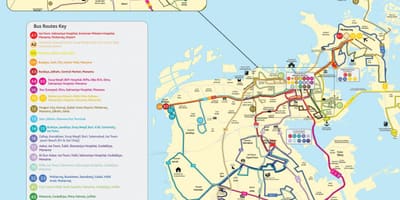 Bahrain peta rute bus
