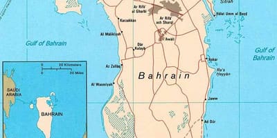 Peta dari Bahrain road map locator