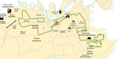 Peta dari pusat kota Bahrain